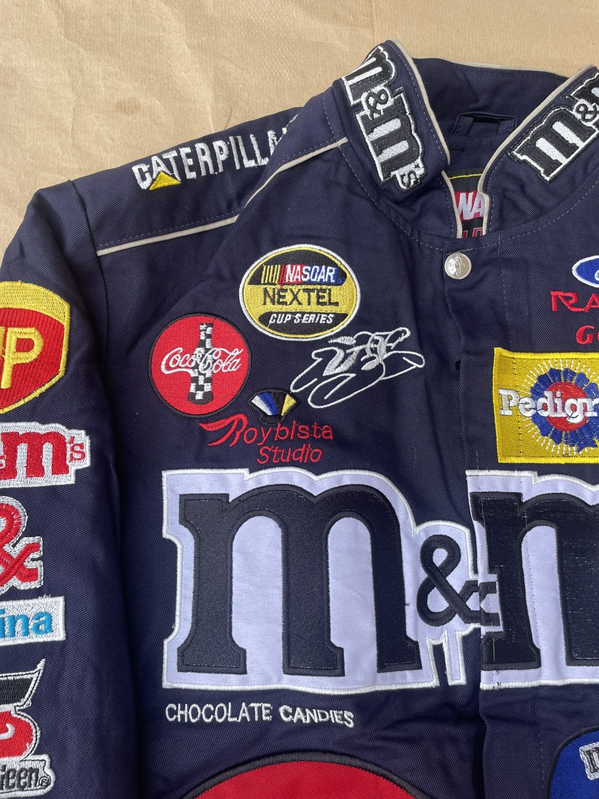 NASCAR × Vintage 🆘Rare🆘 Vintage JH Design M&M's NASCAR racing jacket navy L Size US L / EU 52-54 / 3 - 7 Thumbnail
