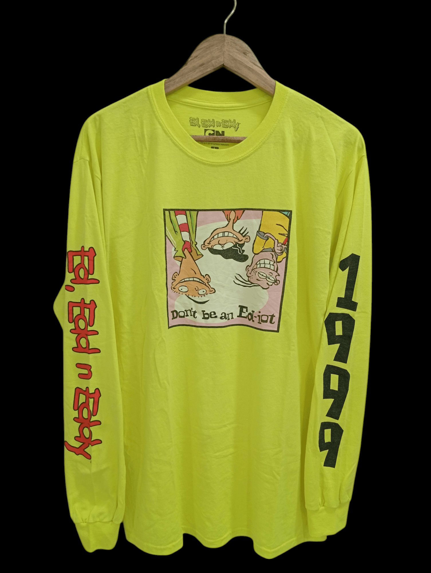 Cartoon Network × Vintage 🔥🔥Ed,Edd N Eddy Don't Be An Ed-iot LS T-Shirt Size US L / EU 52-54 / 3 - 1 Thumbnail