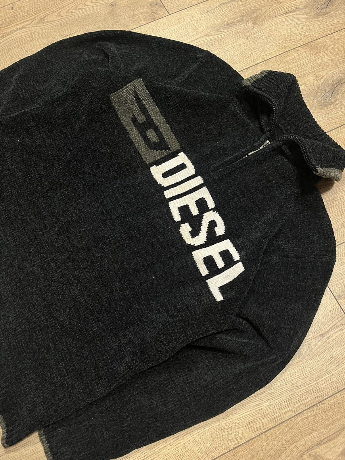Diesel × Vintage Vintage Diesel 1/4 Zip Red Knit Sweater Y2K Logo Size US L / EU 52-54 / 3 - 2 Thumbnail