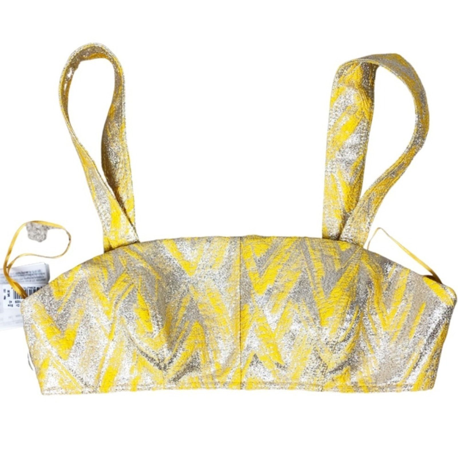 Moschino New with tag Moschino Couture Metallic Cropped Blouse Bra Size M / US 6-8 / IT 42-44 - 6 Thumbnail
