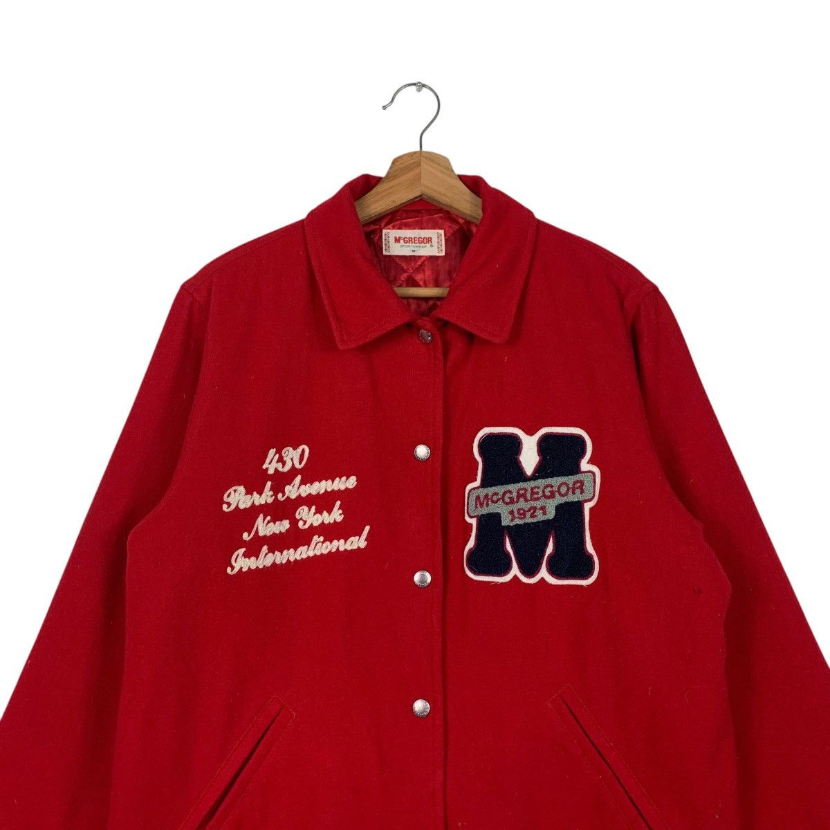 McGregor M’GREGOR Authentic Casualwear Big Logo Wool Jacket #2059-C89 Size US M / EU 48-50 / 2 - 2 Thumbnail