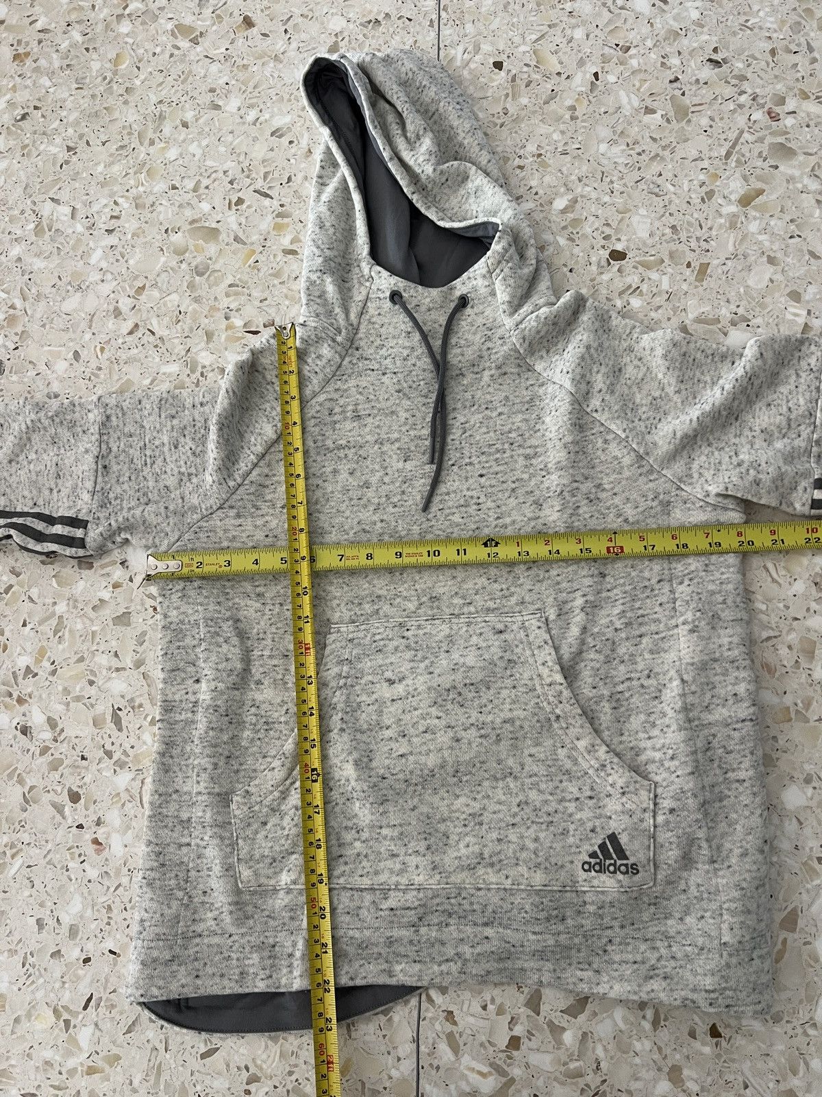 Adidas Adidas Hoodie Women Heather Grey 3 stripes Barely Worn Gray Size M / US 6-8 / IT 42-44 - 7 Thumbnail