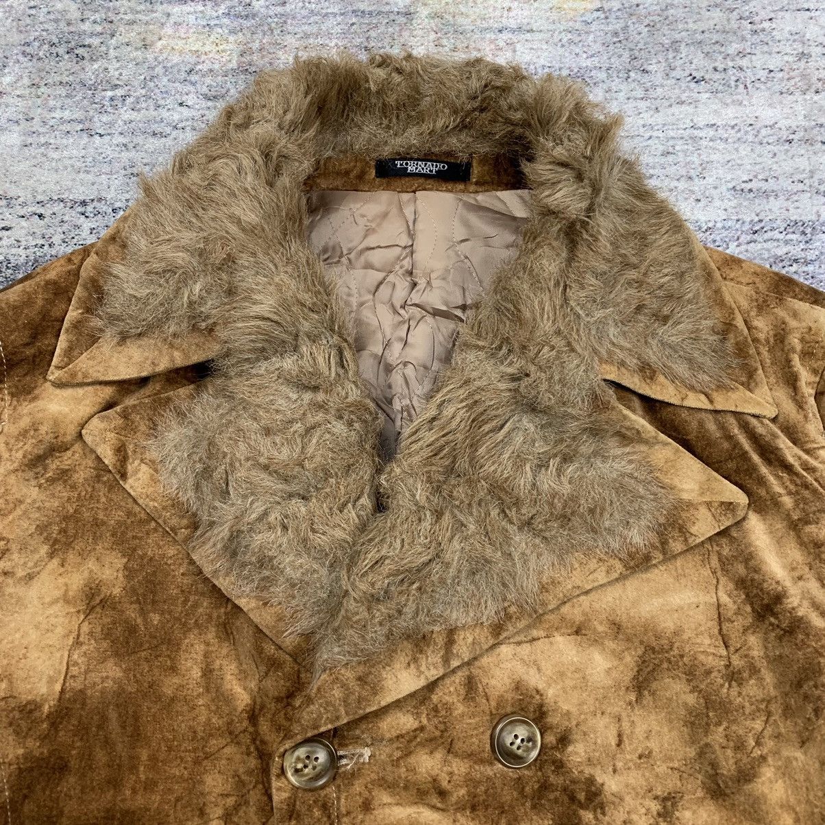 If Six Was Nine × Le Grande Bleu (L.G.B.) × Tornado Mart tornado mart double breast fur coat jacket Size US L / EU 52-54 / 3 - 6 Thumbnail