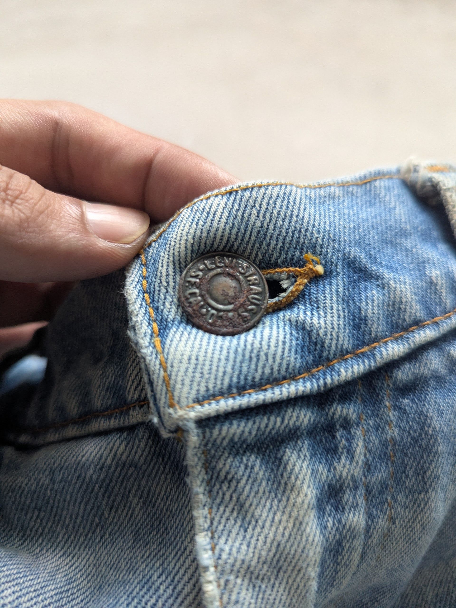 Levi's × Vintage Vintage Levis Denim Distressed Custom Patchwork Punk Style Size US 32 / EU 48 - 8 Thumbnail