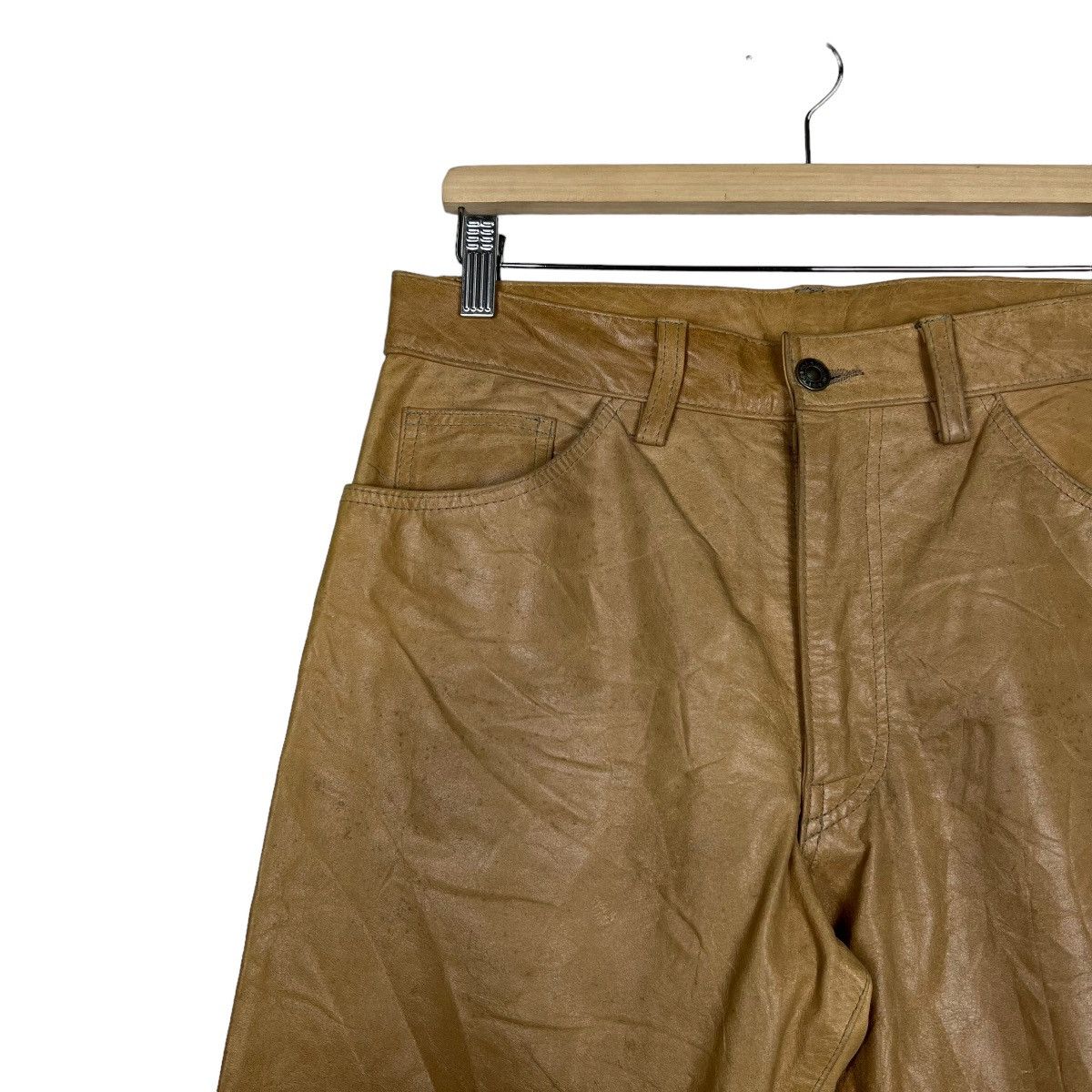 Japanese Brand 🔥 JUN MEN LEATHER TROUSER MOTO Size US 32 / EU 48 - 7 Thumbnail