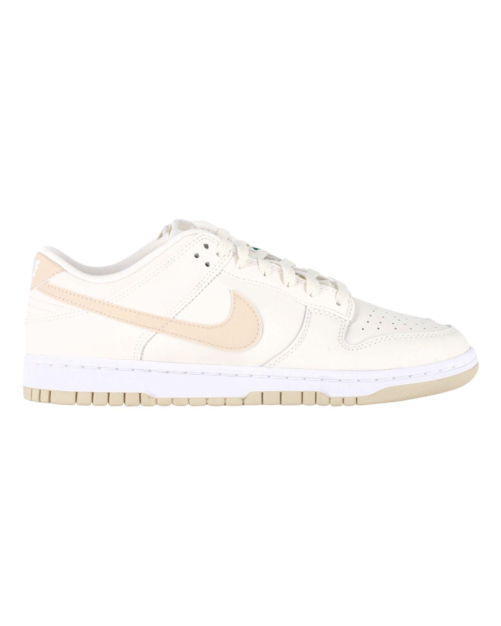 image of Nike Low-Cut Beige Leather Sneakers With Classic Details, Women's (Size 11)