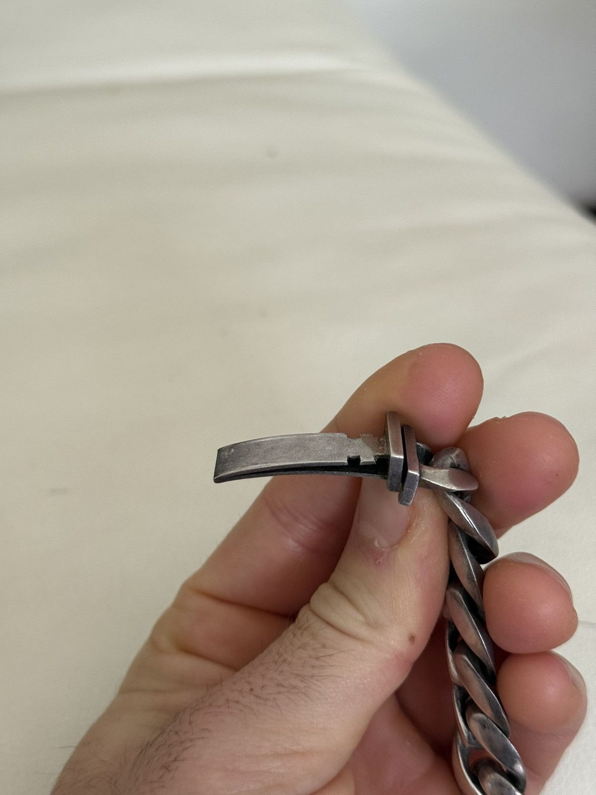 Chrome Hearts RARE Large Dagger ID Bracelet Sterling Silver Cuban Size ONE SIZE - 9 Thumbnail