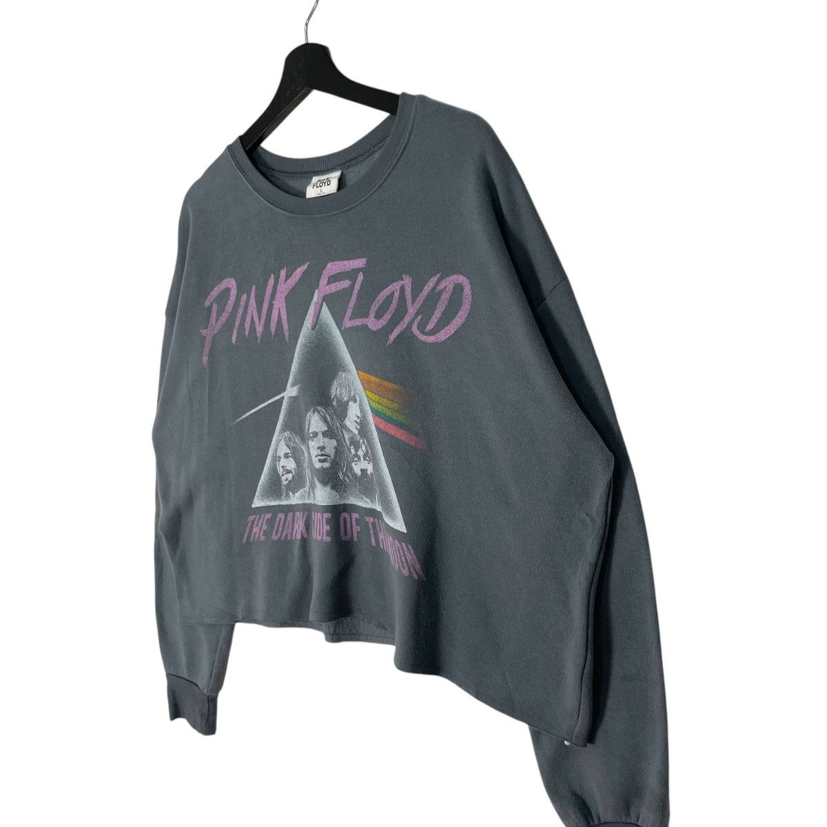 Pink Floyd Vintage Pink Floyd Cropped Sweatshirt Big Logo Band Rock Tee Size L / US 10 / IT 46 - 3 Thumbnail