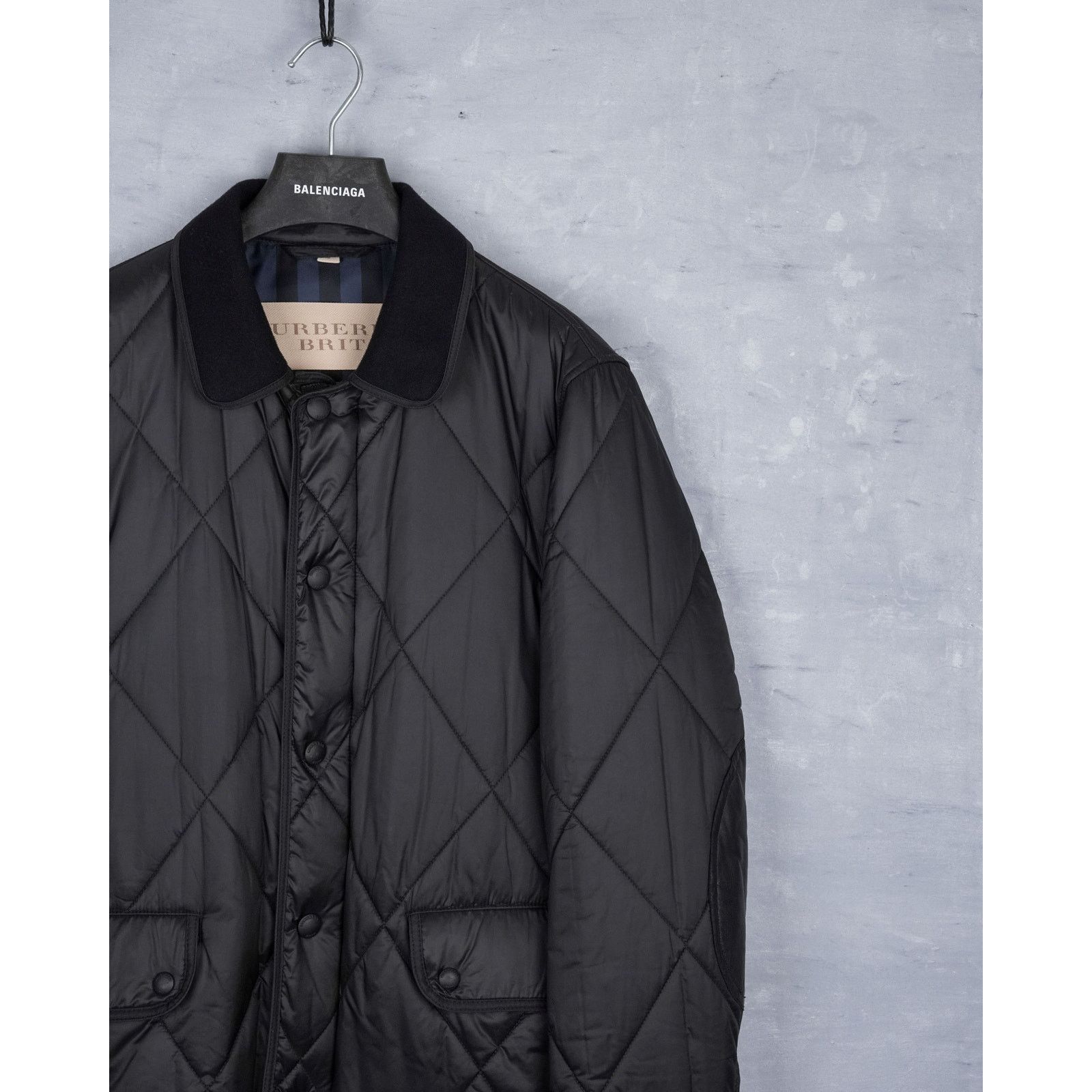 Burberry Burberry brit black quilted lamb leather wool vintage jacket Size US M / EU 48-50 / 2 - 3 Thumbnail