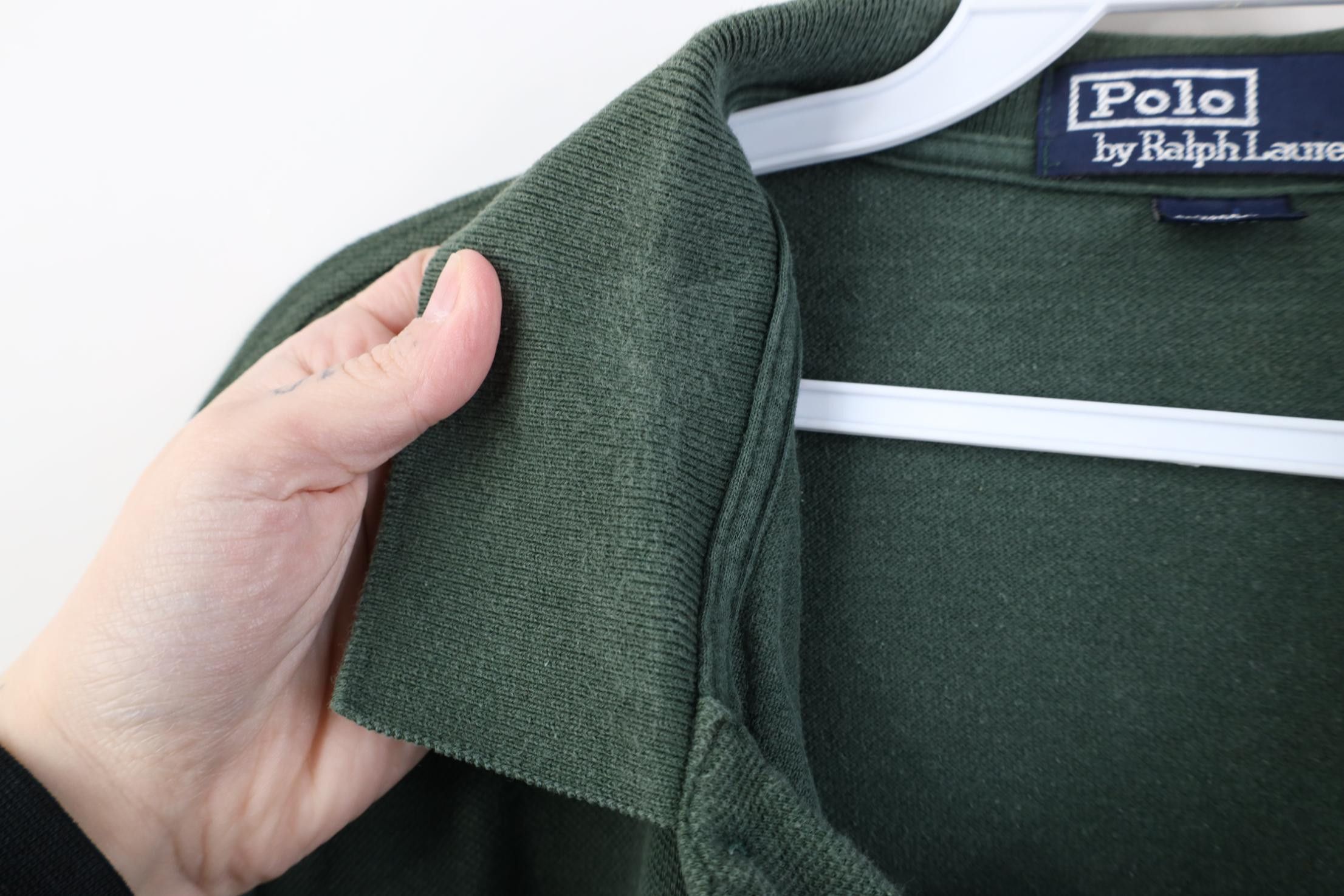 Polo Ralph Lauren Vintage 90s Ralph Lauren Pique Cotton Golf Polo Shirt Green Size US XL / EU 56 / 4 - 10 Thumbnail