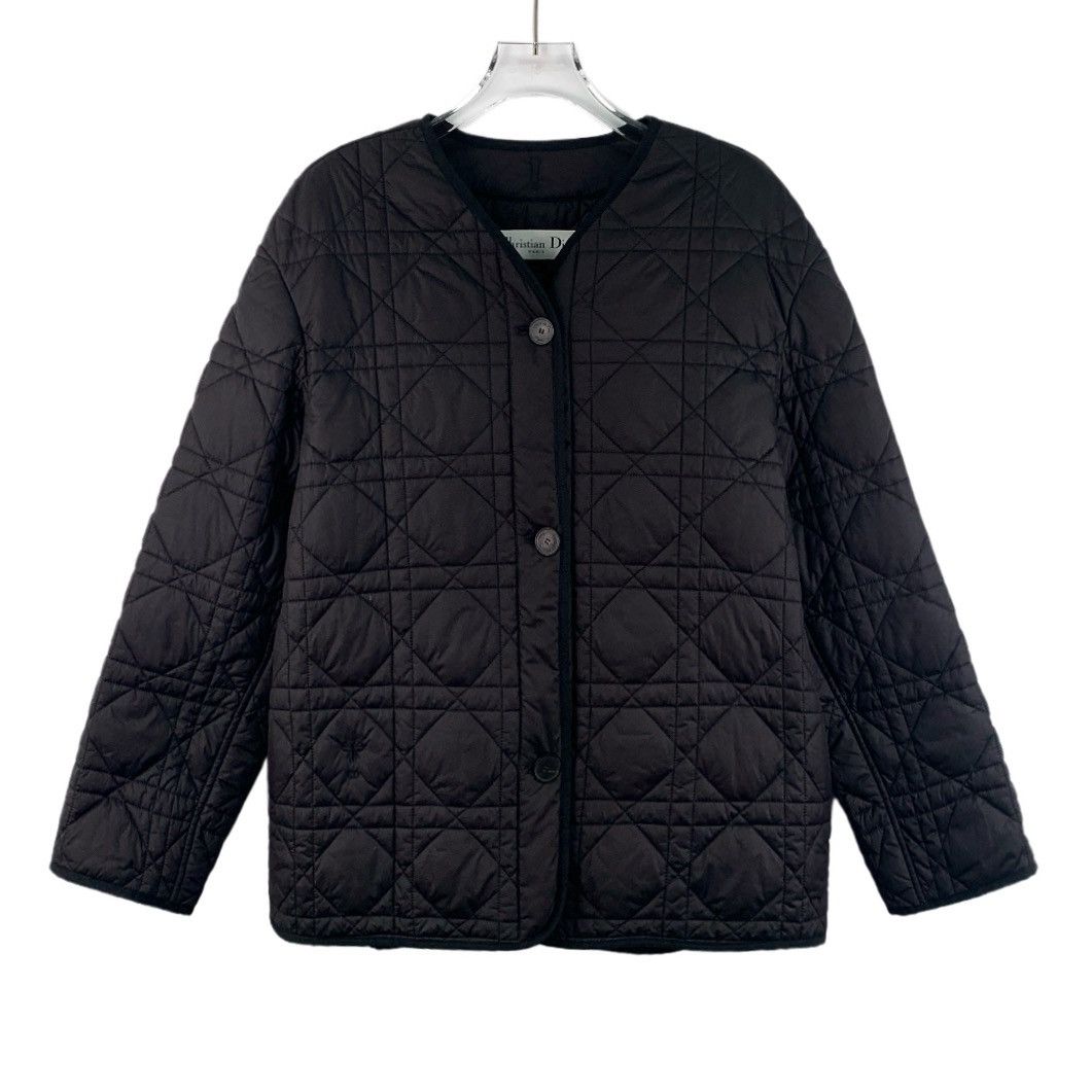 Dior Dior Black Vine Check Single Breasted Cotton Coat Jacket Size S / US 4 / IT 40 - 1 Thumbnail