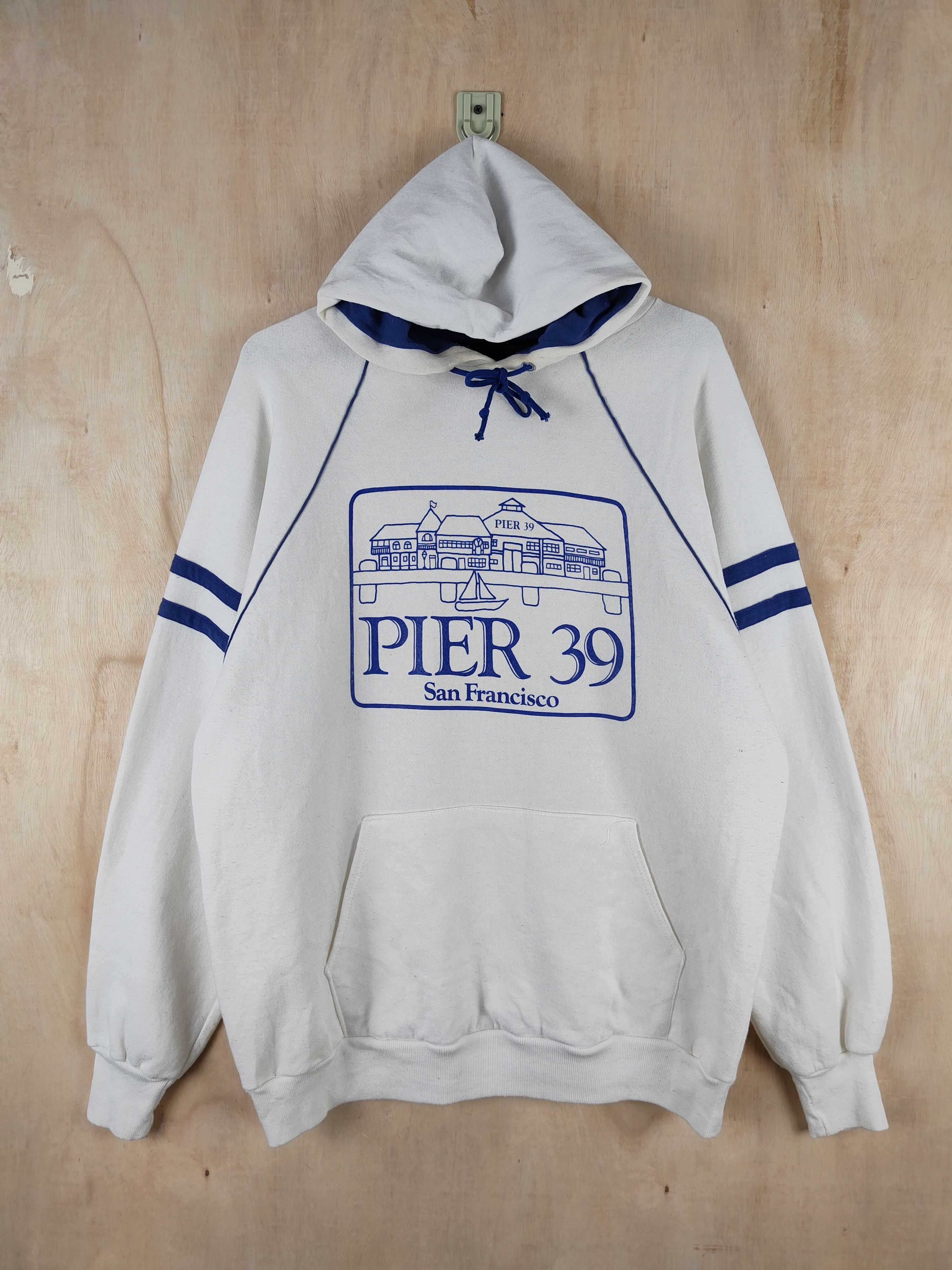 Vintage Pier 39 San Francisco vintage Hoodie Sweatshirts #S2461 Size US L / EU 52-54 / 3 - 1 Thumbnail