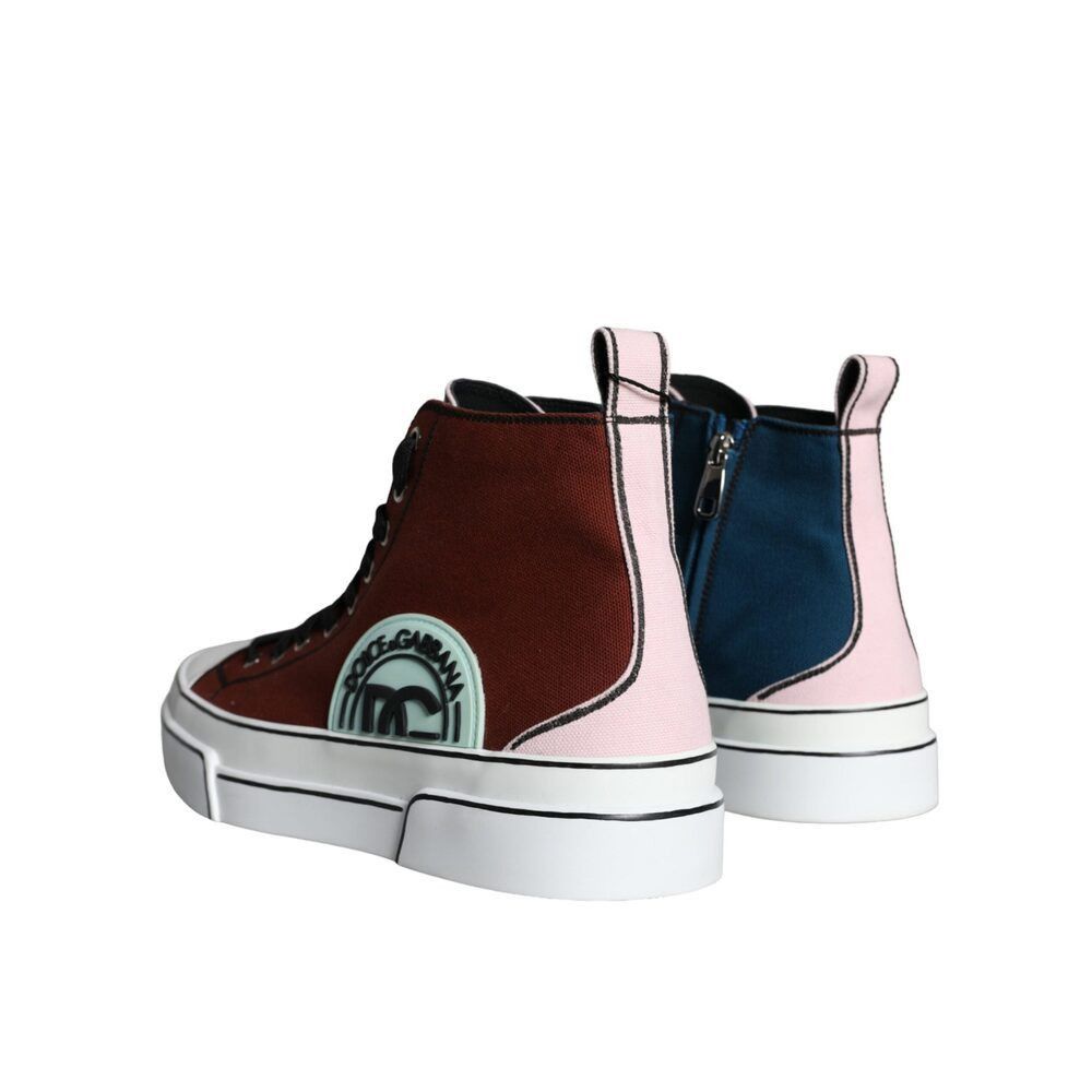 Dolce & Gabbana Dolce & Gabbana Multicolor Patchwork High Top Sneaker Shoes Size US 11 / EU 44 - 4 Thumbnail