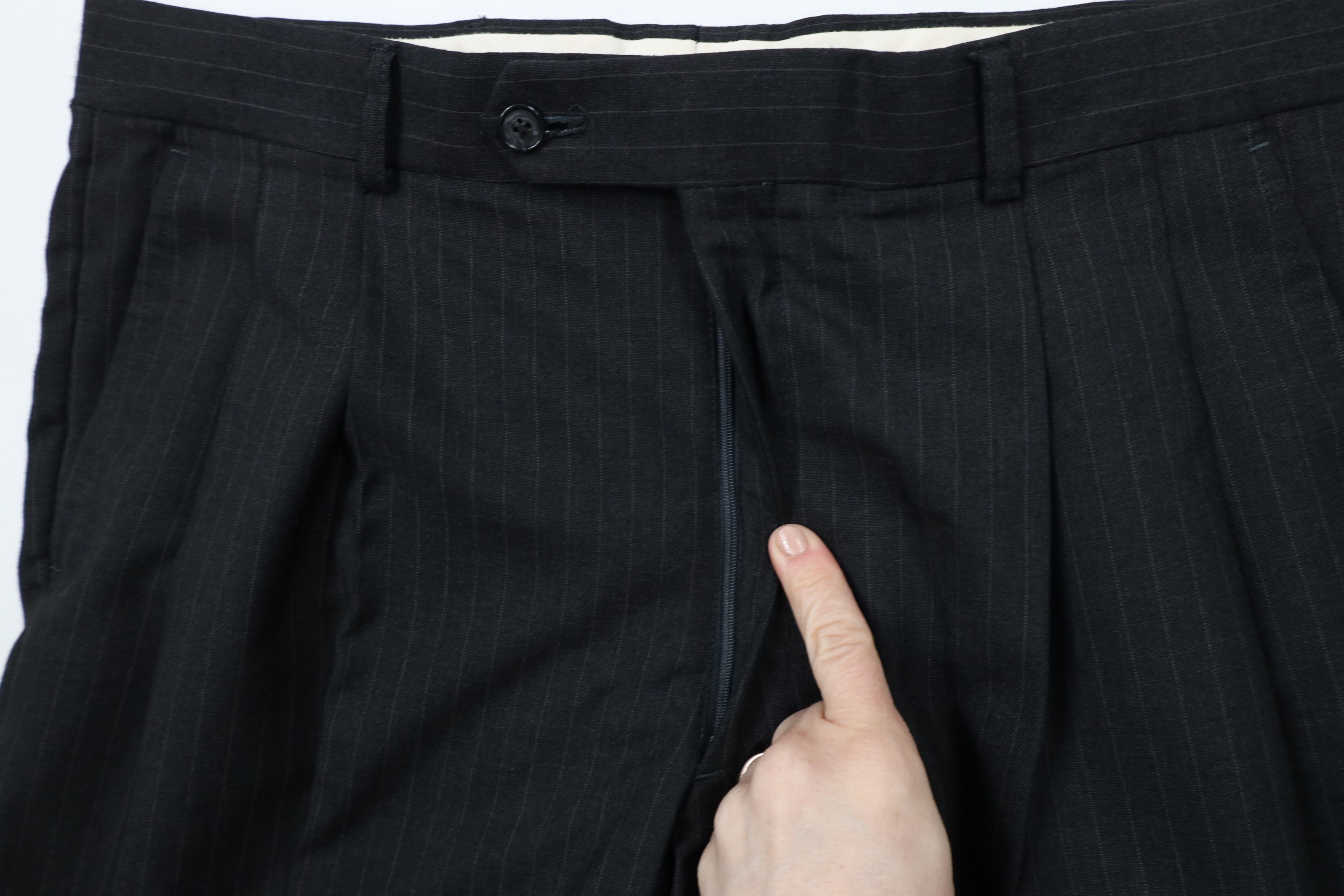 Vintage Vintage 90s Streetwear Pinstriped Wide Leg Chino Pants Size US 34 / EU 50 - 6 Thumbnail