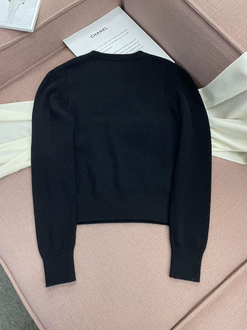 Chanel Chanel Black pearl wheat spike badge double C sweater Size XS / US 0-2 / IT 36-38 - 4 Thumbnail