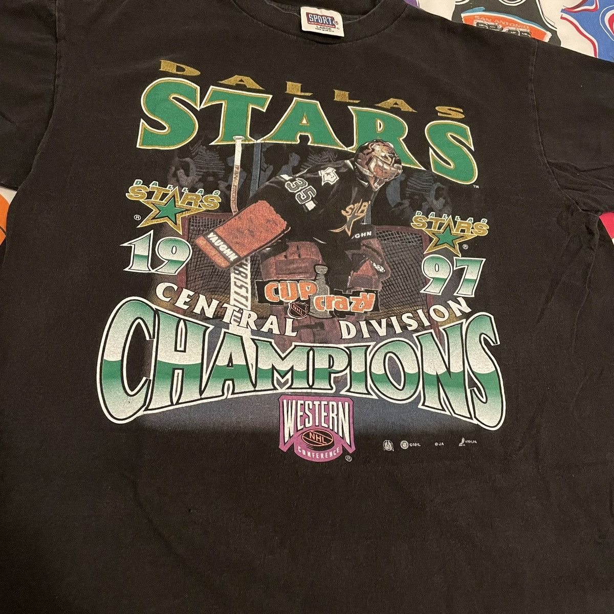 NHL × Vintage Vintage 1997 NHL Andy Moog Dallas Stars Hockey Stanley Tee Size US L / EU 52-54 / 3 - 3 Thumbnail