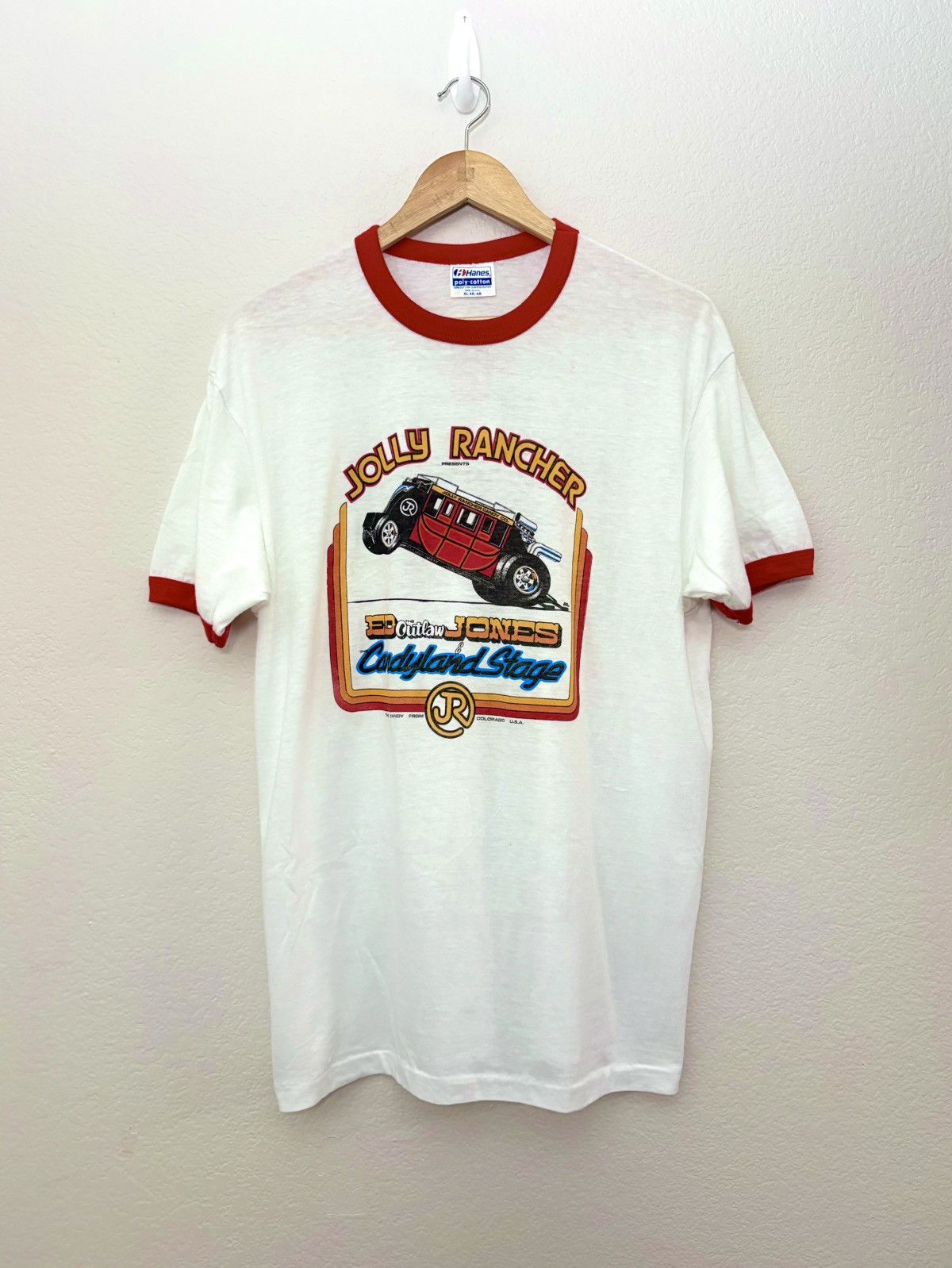 Vintage 80’s Jolly Rancher Candy Classic Car Vintage Ringer Tee Size US XL / EU 56 / 4 - 2 Thumbnail