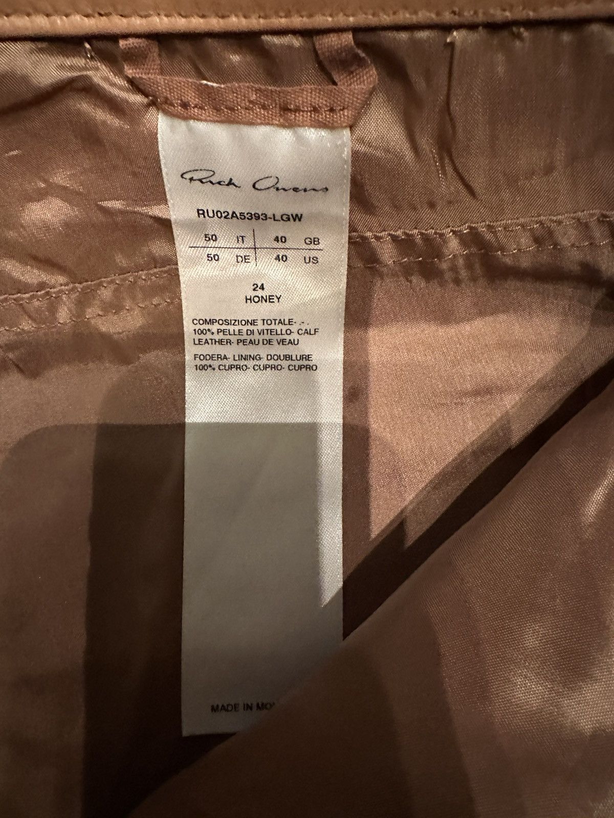 Rick Owens NWT Rick Owens Slim Fit Leather Pant Size US 34 / EU 50 - 3 Thumbnail