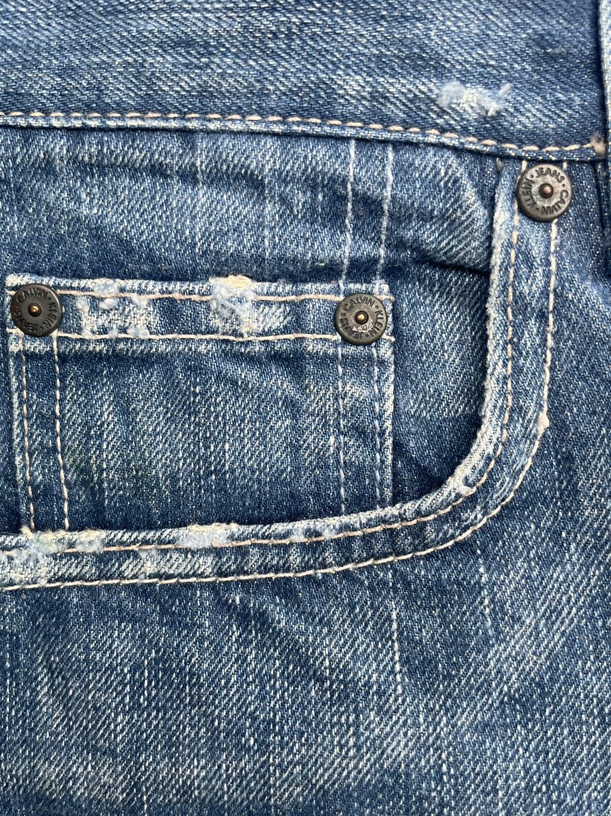 Calvin Klein × Vintage Vintage Calvin Klein Flare Distresed Denim Size 28" / US 6 / IT 42 - 21 Thumbnail