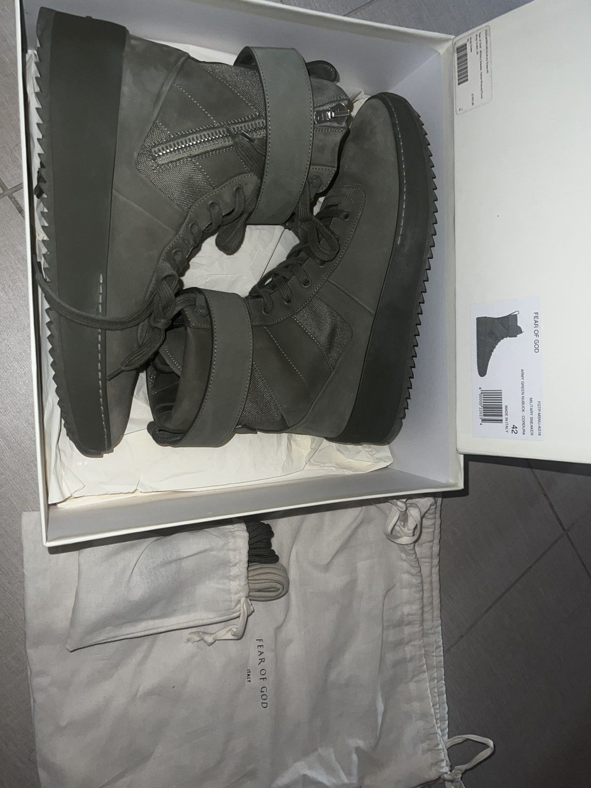 Fear of God Military Sneakers in Army green