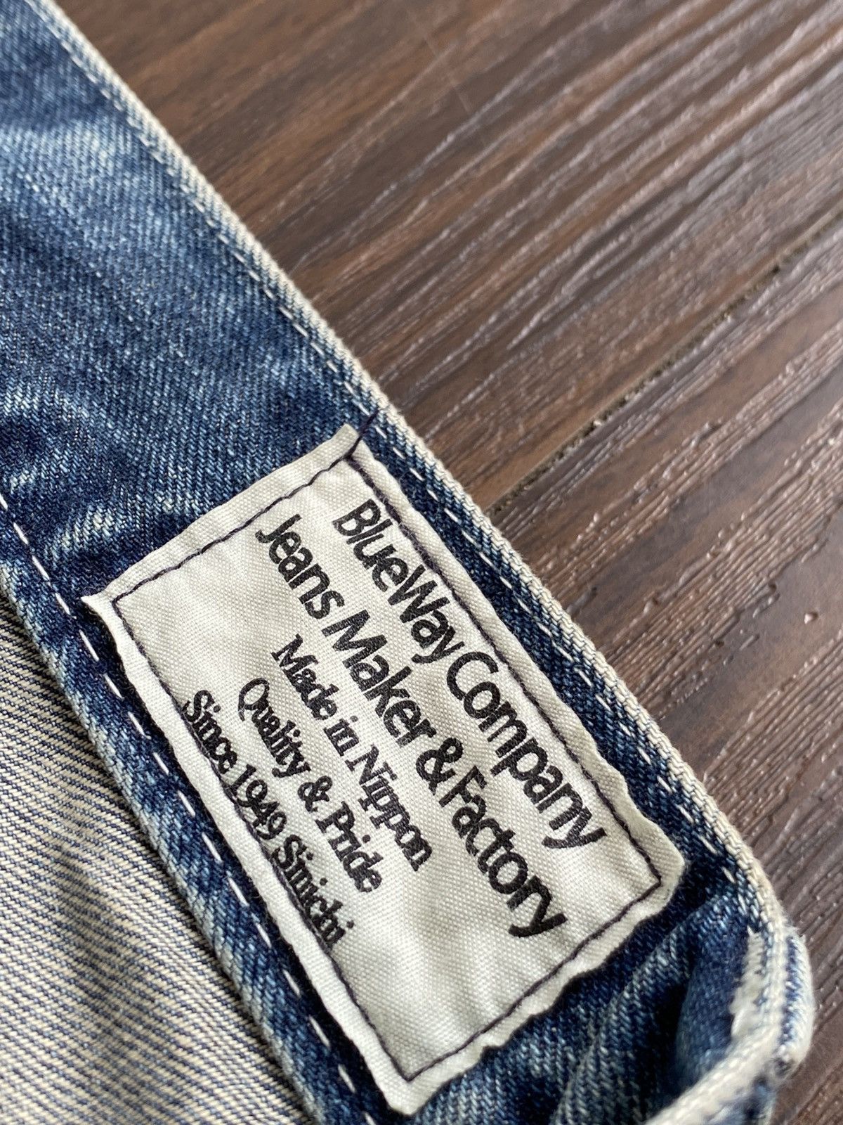 Tornado Mart WHISKER WAXED STUDDED BLUEWAY JEANS MAKER MADE IN NIPPON Size US 34 / EU 50 - 8 Thumbnail