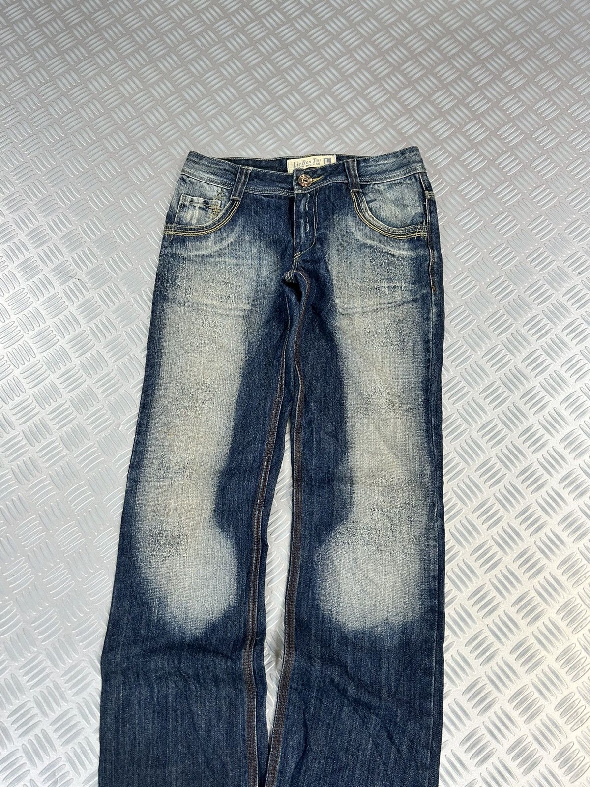 Japanese Brand × Jean × Vintage Y2K flared stone washed Japanese branded jeans lie ren tou r Size US 28 / EU 44 - 6 Thumbnail