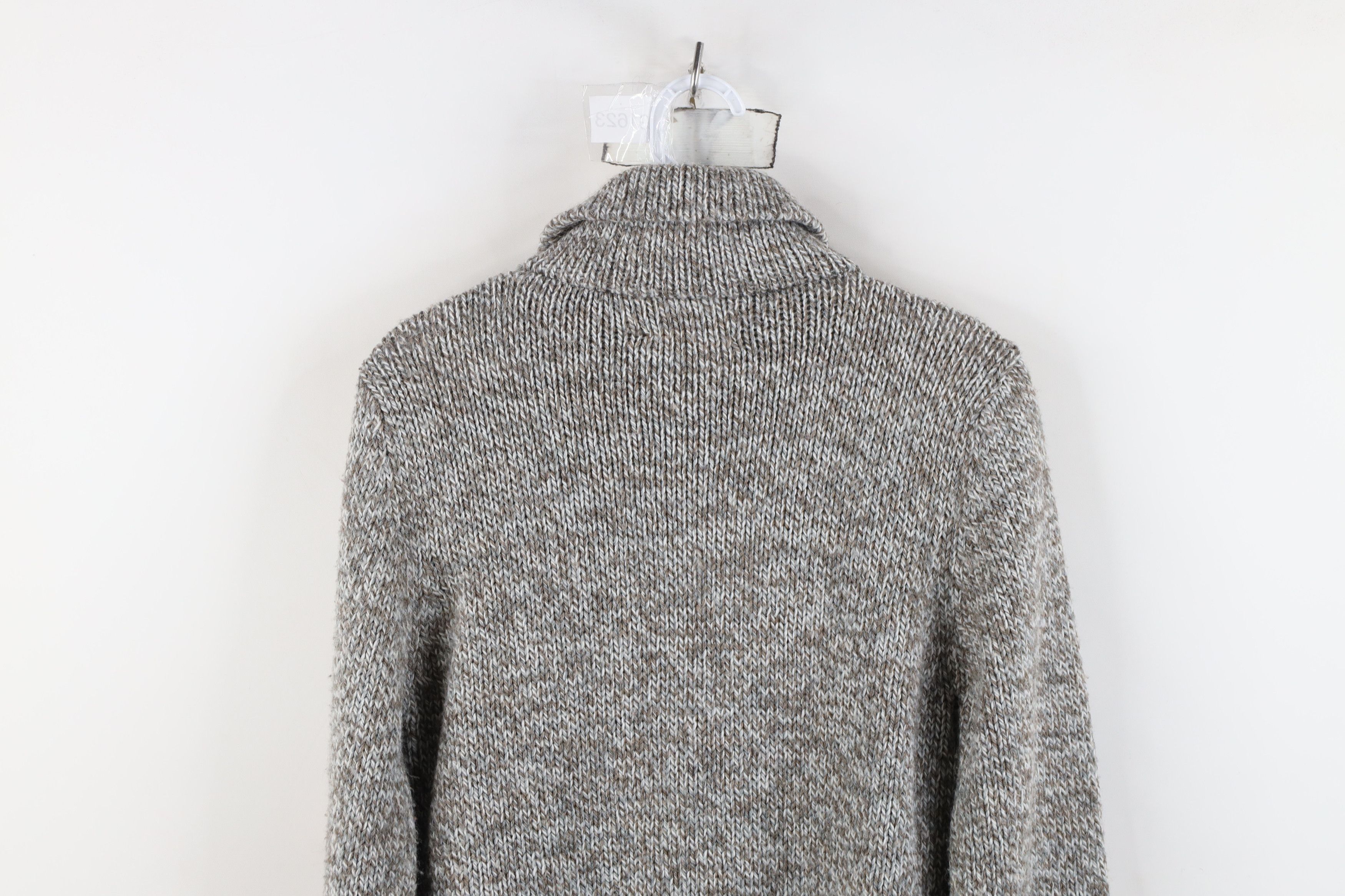 Vintage Vintage 70s Streetwear Wool Blend Knit Shawl Sweater Gray Size S / US 4 / IT 40 - 8 Thumbnail