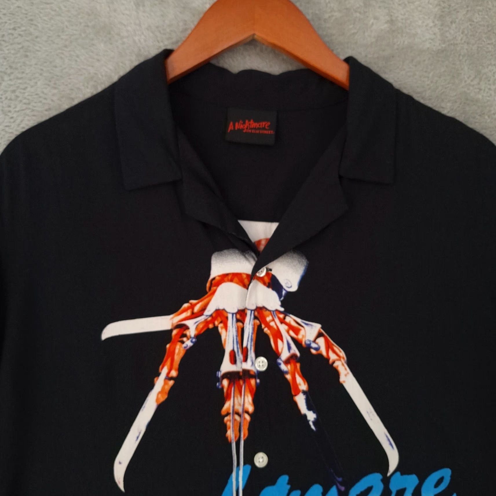 Ripple Junction Nightmare On Elm Street Shirt Men Medium Button Double-sided Horror Camp Italian Size US M / EU 48-50 / 2 - 2 Thumbnail