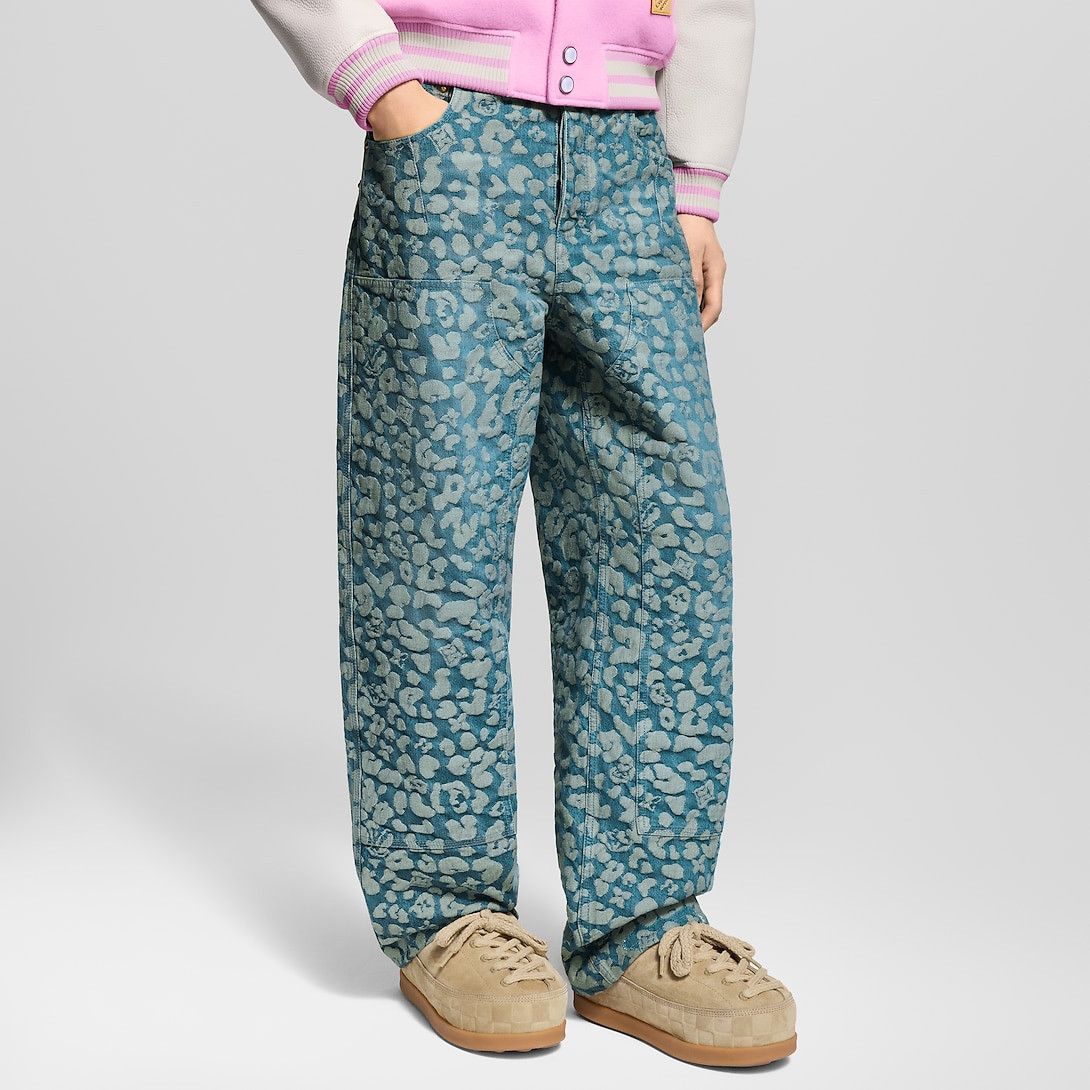 Louis Vuitton Jacquard Workwear Denim Trousers Size US 29 - 2 Thumbnail