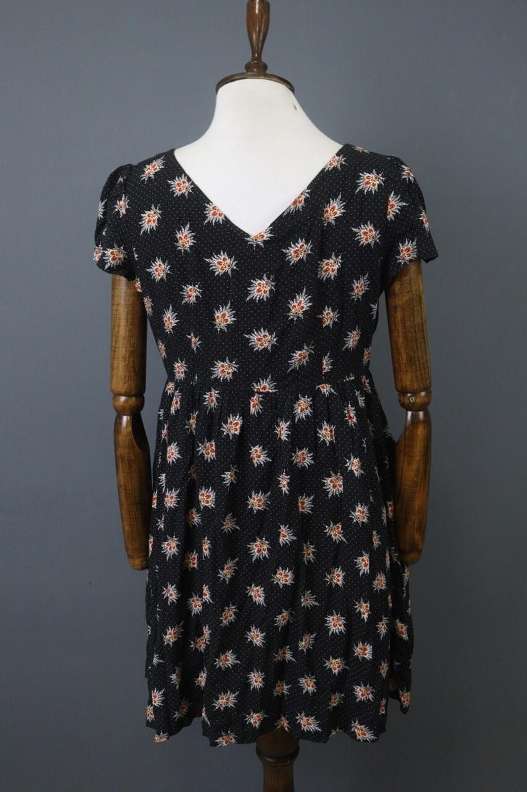 Polo Ralph Lauren Ralph Lauren Black Floral 100%Viscose Sheath Dress Size M Size M / US 6-8 / IT 42-44 - 7 Thumbnail