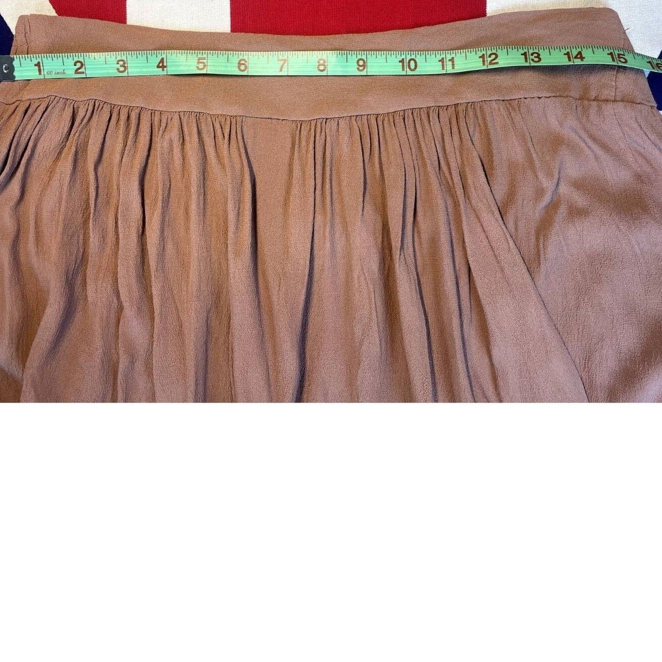 Designer BLUETTE Rose High Low Skirt Elastic Waist Womens (M) Italy Size 30" / US 8 / IT 44 - 5 Thumbnail