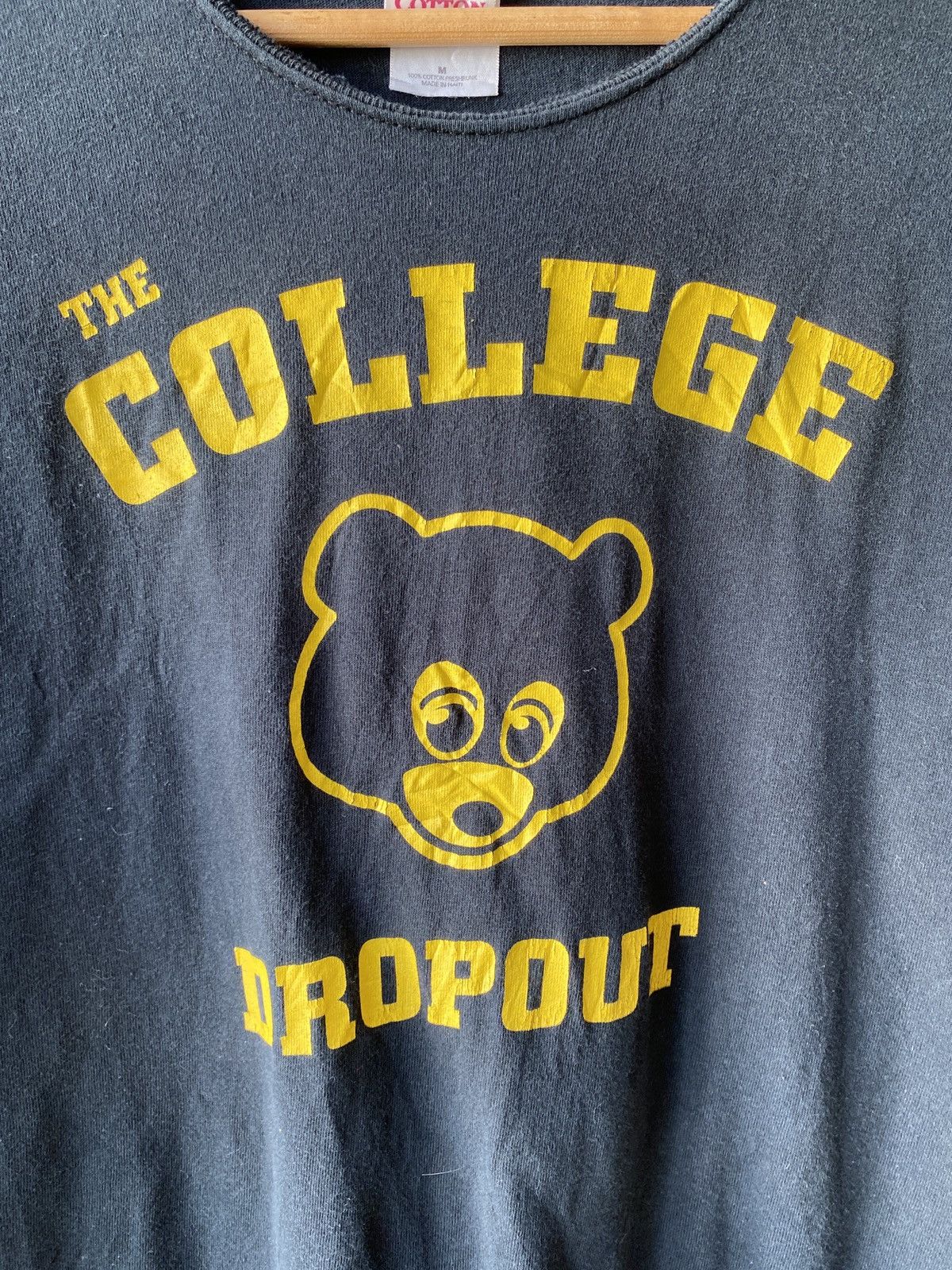 Kanye West Vintage 2004 Kanye West Dropout Faded Black T Shirt Size US M / EU 48-50 / 2 - 7 Thumbnail