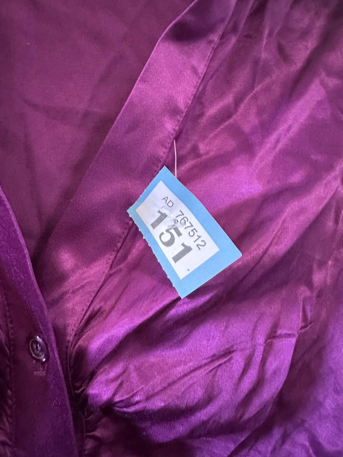 Zara Zara Purple Satin Button-Up Blouse Size XL / US 12-14 / IT 48-50 - 3 Thumbnail