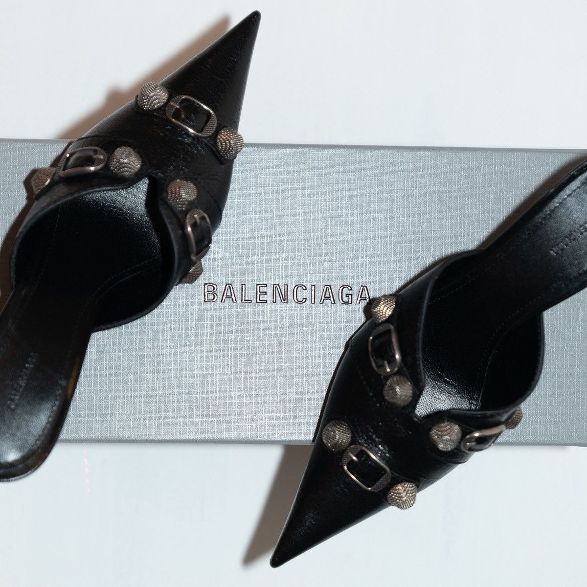 Balenciaga Balenciaga Cagole Pointed Toe Mules Size US 8 / IT 38 - 1 Thumbnail