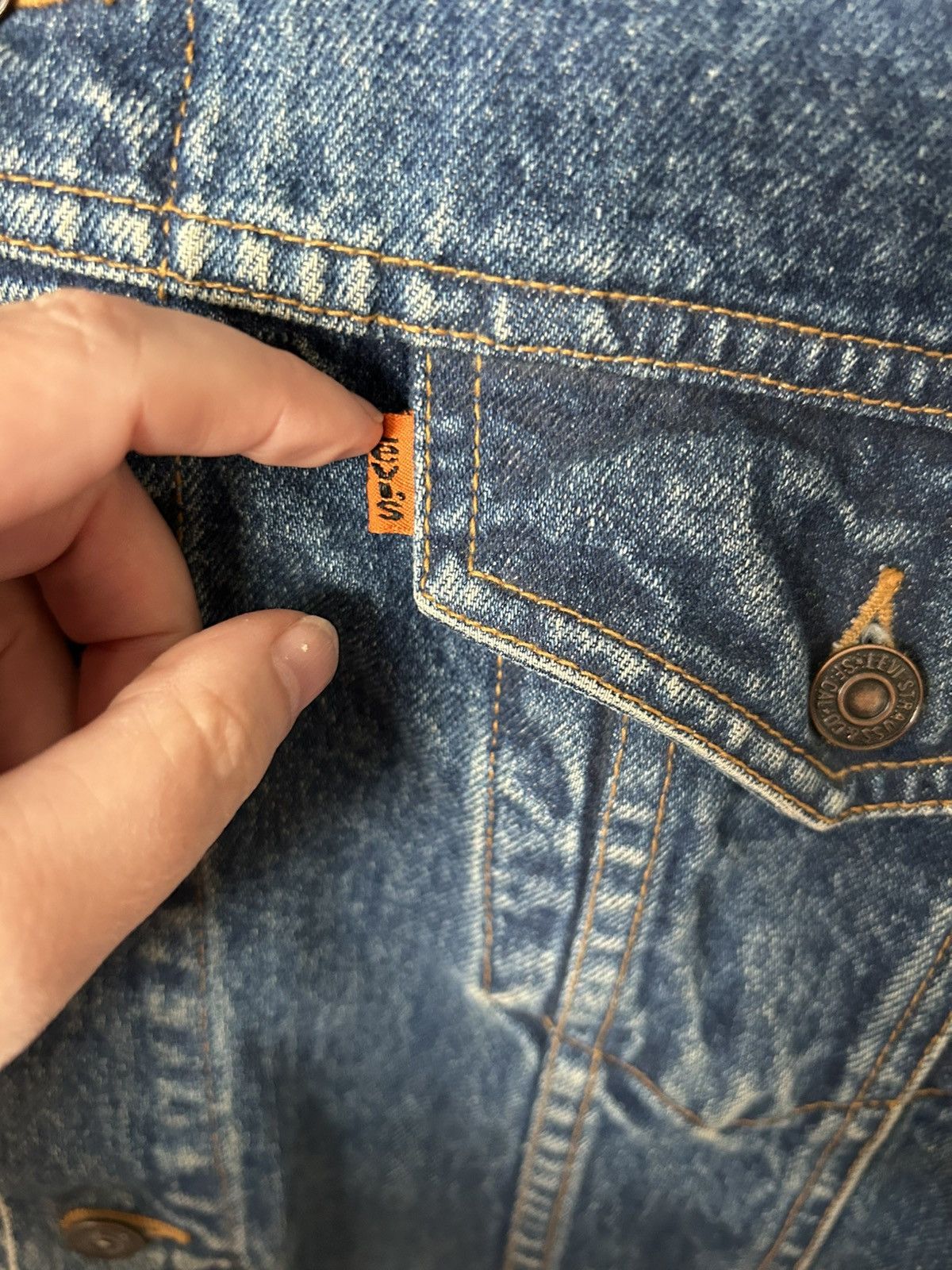 Levi's Jacket vtg levis denim trucker orange tab xl 70511-0289 Size US XL / EU 56 / 4 - 5 Thumbnail