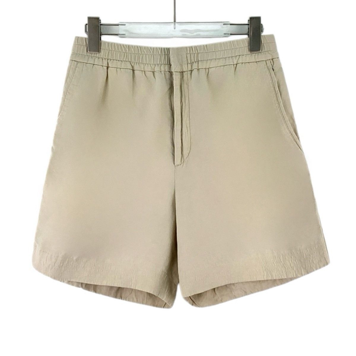 Fendi Fendi Khaki Linen Elastic Waist Casual Shorts K26WX Size 27" / US 4 / IT 40 - 1 Thumbnail