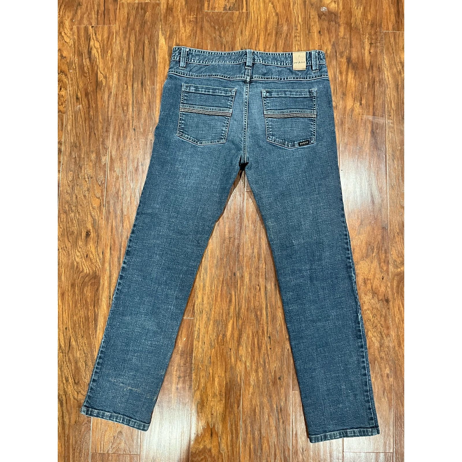 Prana Prana Breathe Jeans Mens 32 X 28 Blue Denim Straight Leg Size US 32 / EU 48 - 2 Thumbnail