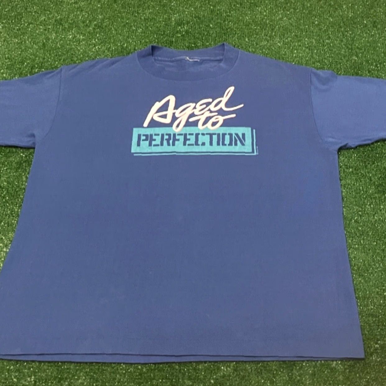 Vintage VINTAGE 1987 Shirt S Blue 80s Aged To Perfection VTG Short Sleeve Mens Size S Shirt Size US S / EU 44-46 / 1 - 3 Thumbnail