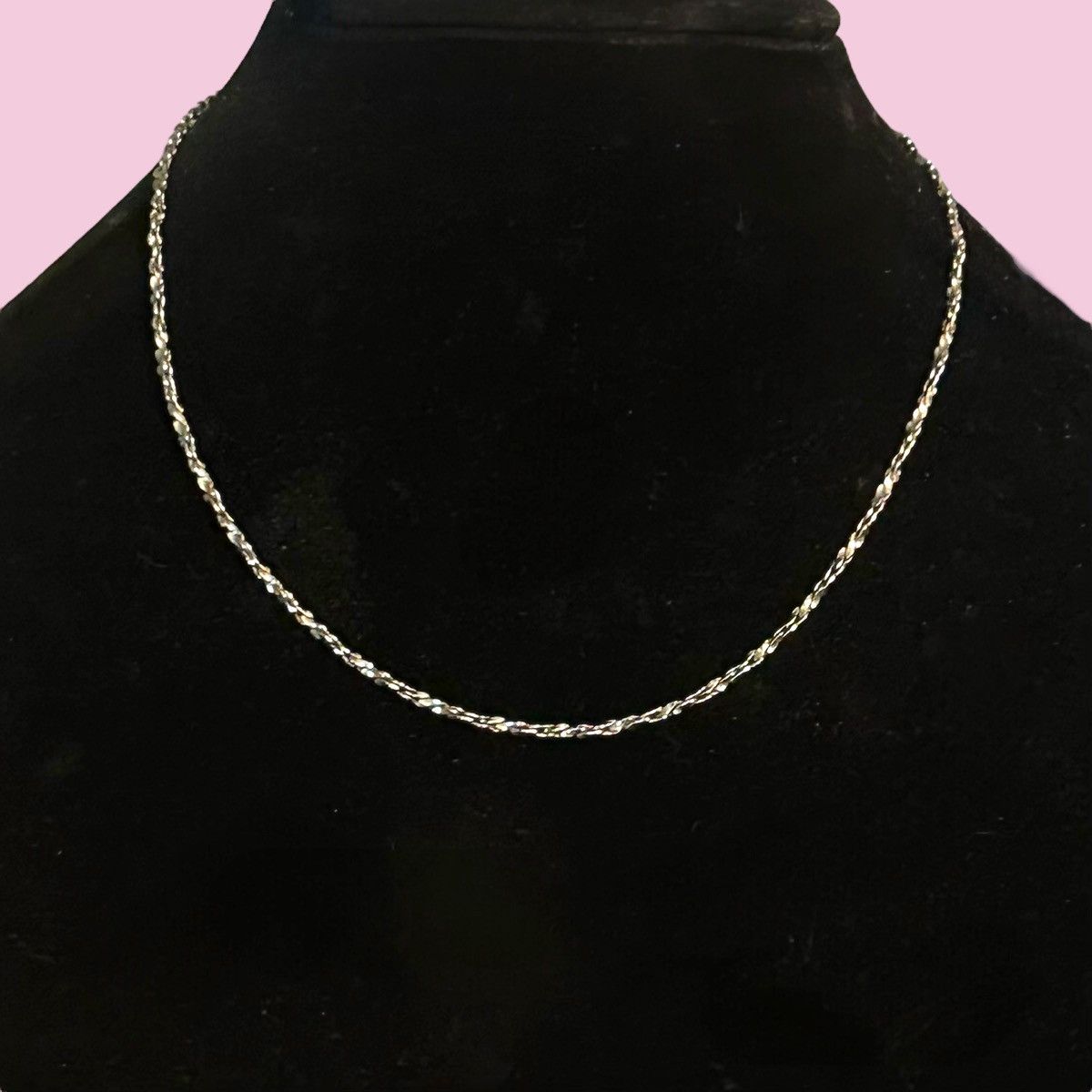 Vintage Vintage 14K white gold plated twisted chain necklace Size ONE SIZE - 1 Thumbnail