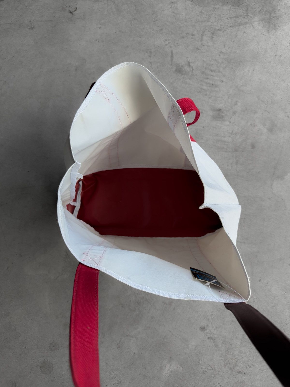 Other Y2K Retro Art Style 100% Cotton Canvas White & Red Tote Bag Size ONE SIZE - 3 Thumbnail
