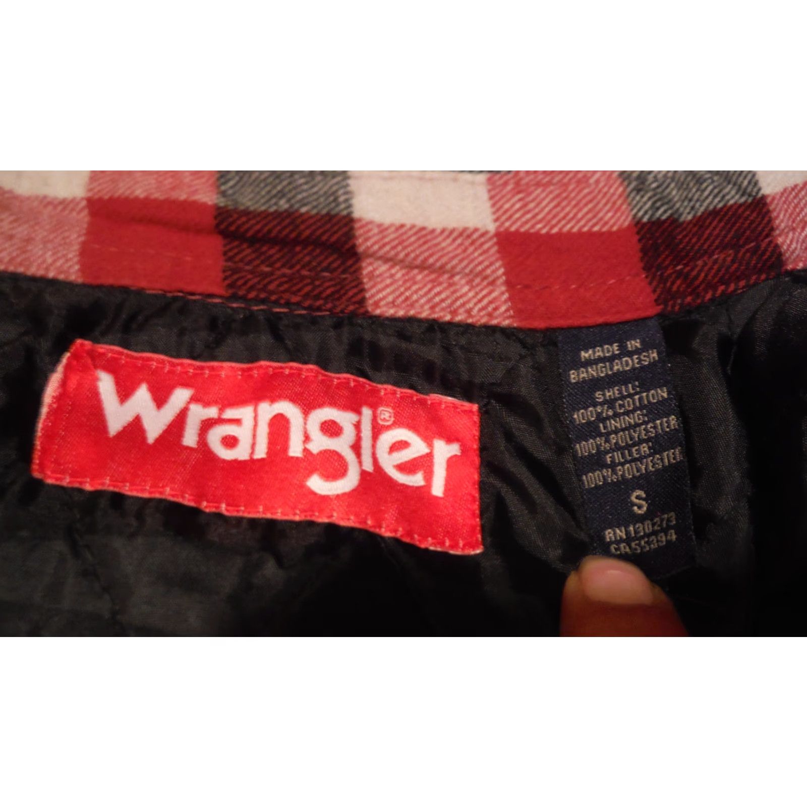 Wrangler VINTAGE Wrangler Cotton Shirt Jacket Red White Black Plaid with Quilted Lining, Cotton Shell, 4 Pocket, Button Closure, Mens Small XS? Size US S / EU 44-46 / 1 - 3 Thumbnail