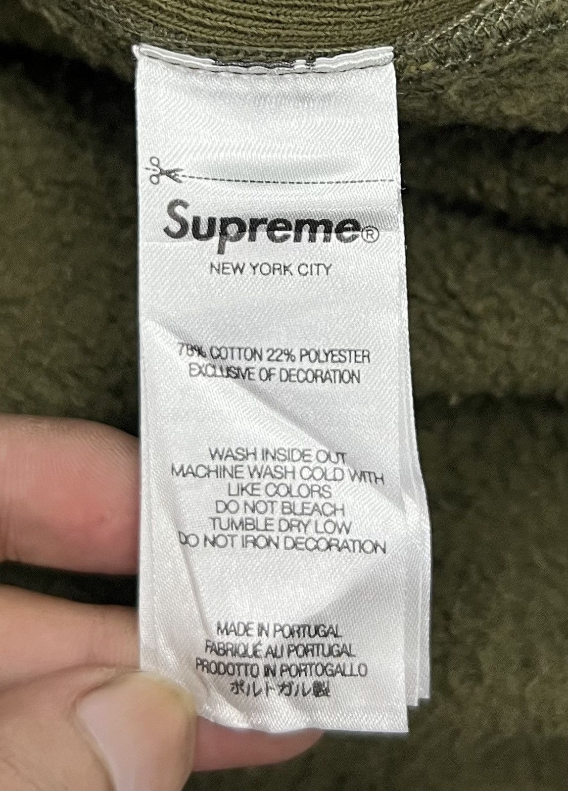 Supreme Supreme Olive Green Arched Logo Hoodie Made Portugal Size XL Size US XL / EU 56 / 4 - 11 Thumbnail