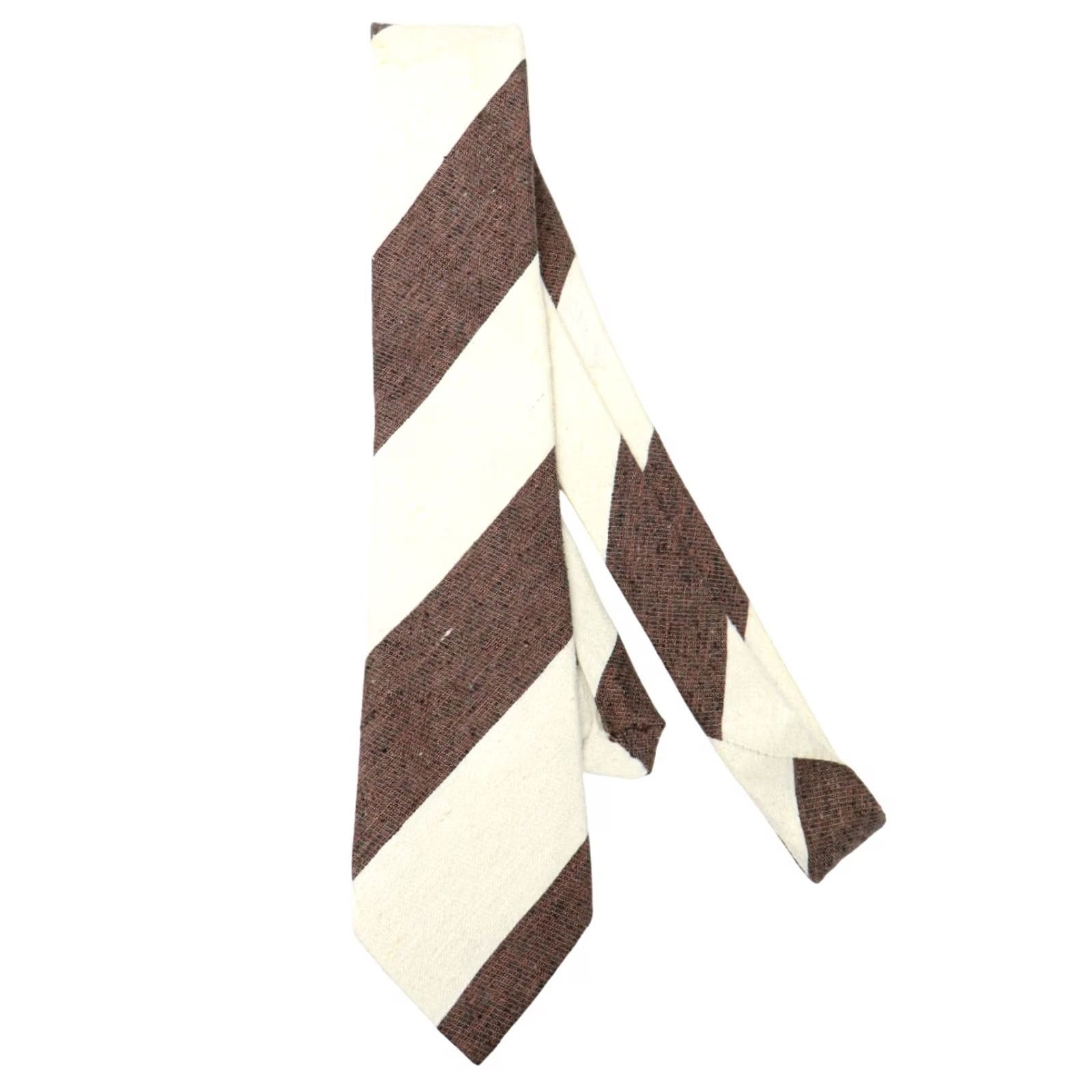 Suitsupply Suitsupply Tie Men's One Size Pointed Classic Stripe Brown Size ONE SIZE - 4 Thumbnail