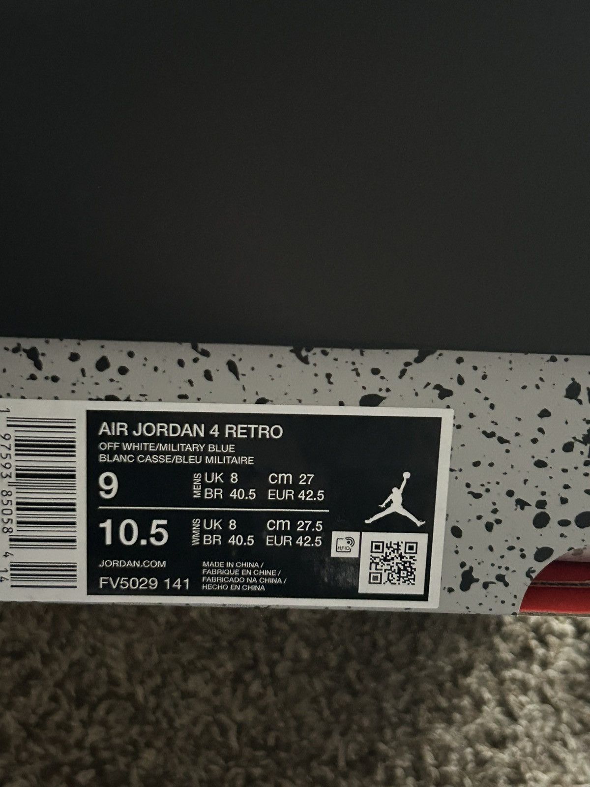 Jordan Brand × Nike Jordan 4 Retro Military Blue Size US 9 / EU 42 - 5 Thumbnail