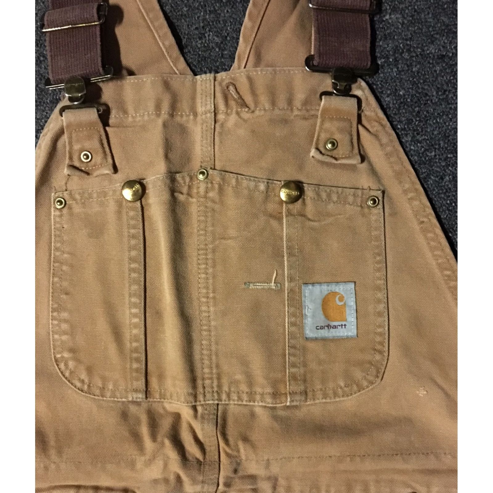 Carhartt VINTAGE Carhartt Overalls Shirt Mens 38 Tan Distressed 70s 80s USA Grunge Punk Trucker Workwear Retro Western 90s Union Made Size US 38 / EU 54 - 5 Thumbnail