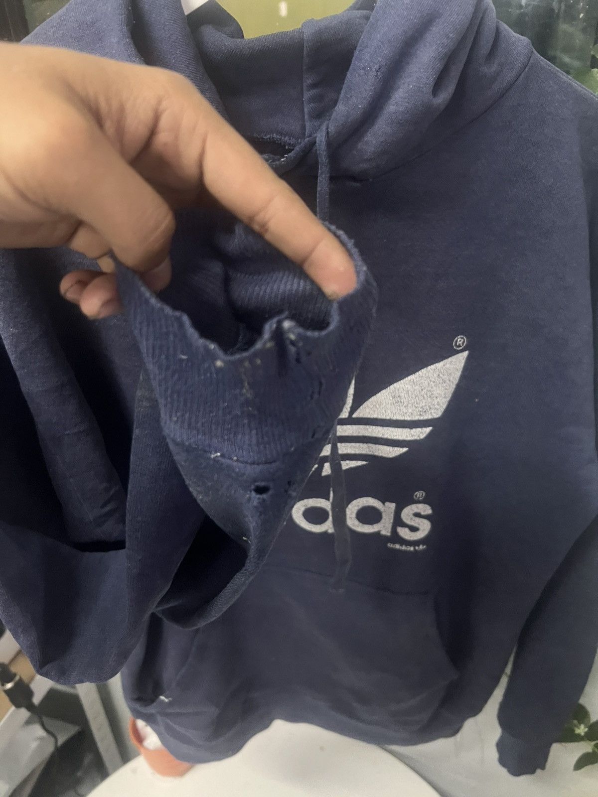 Adidas × Vintage Vintage Adidas Hoodie distress Size US M / EU 48-50 / 2 - 7 Thumbnail