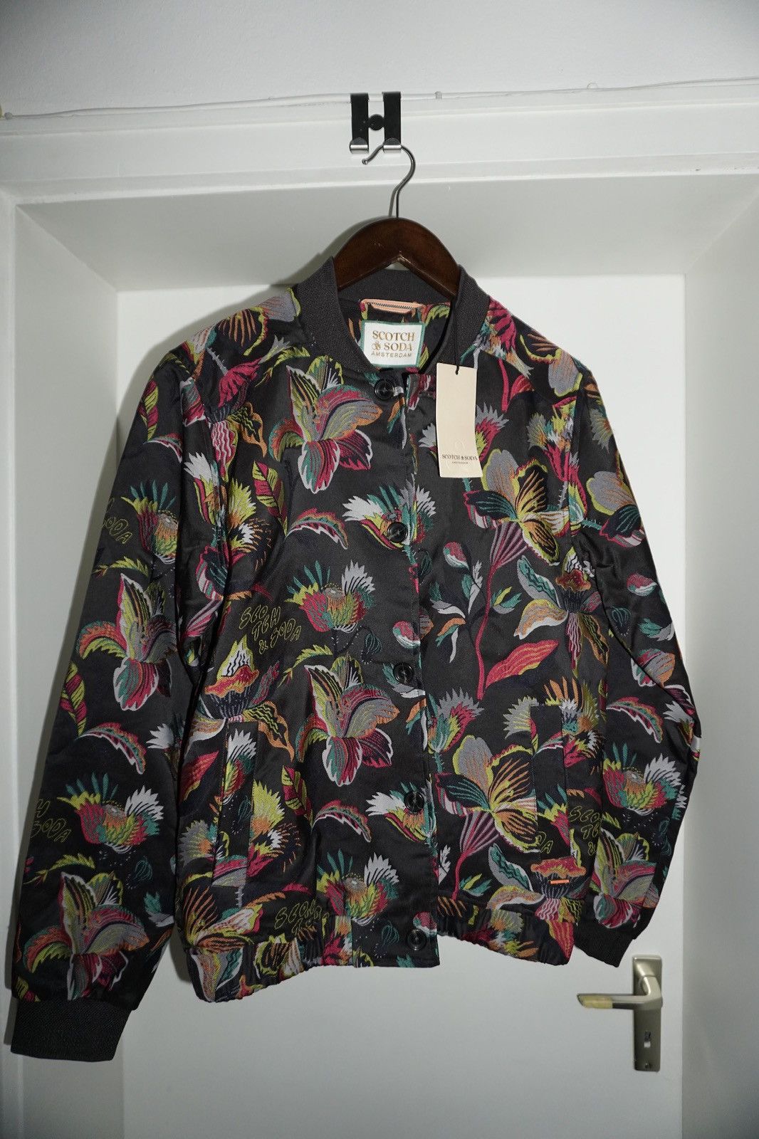 Scotch & Soda Scotch & Soda Jacquard Bomber Jacket Wildflower Chocolate Size US S / EU 44-46 / 1 - 1 Thumbnail