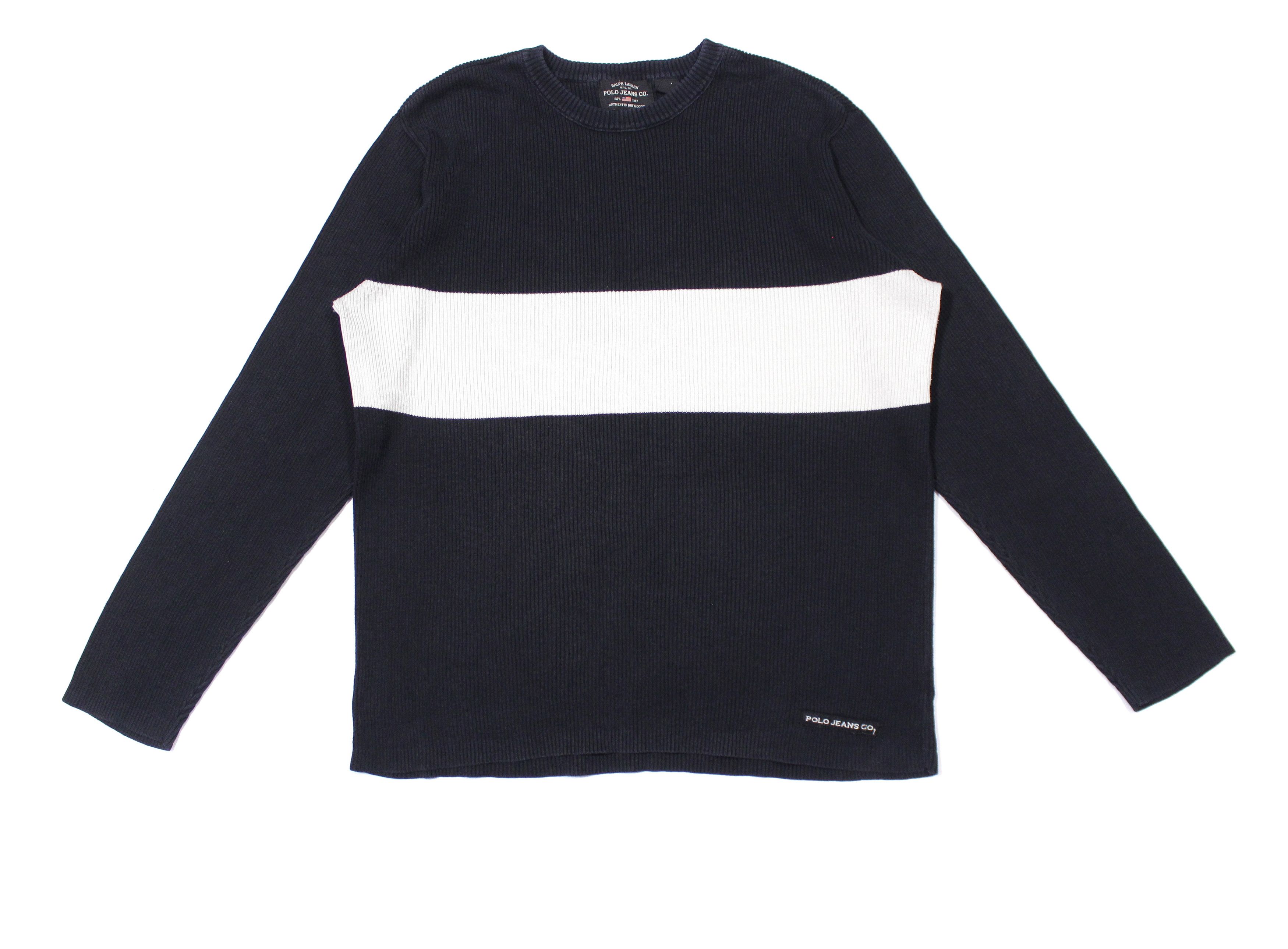 Polo Ralph Lauren 90S Logo Ribbed Sweater Size US M / EU 48-50 / 2 - 1 Thumbnail