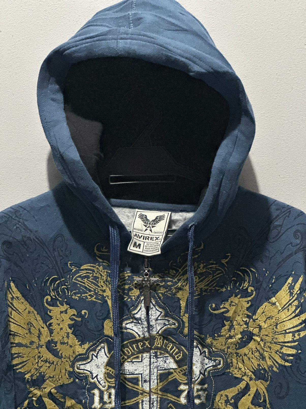 Avirex × Vintage Avirex Hoodie Mens Size M Fullzipper Size US M / EU 48-50 / 2 - 2 Thumbnail