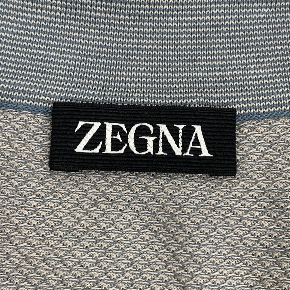 Z Zegna Zegna Greyish Green Collared Short Sleeve Polo Shirt K26WX Size US M / EU 48-50 / 2 - 5 Thumbnail